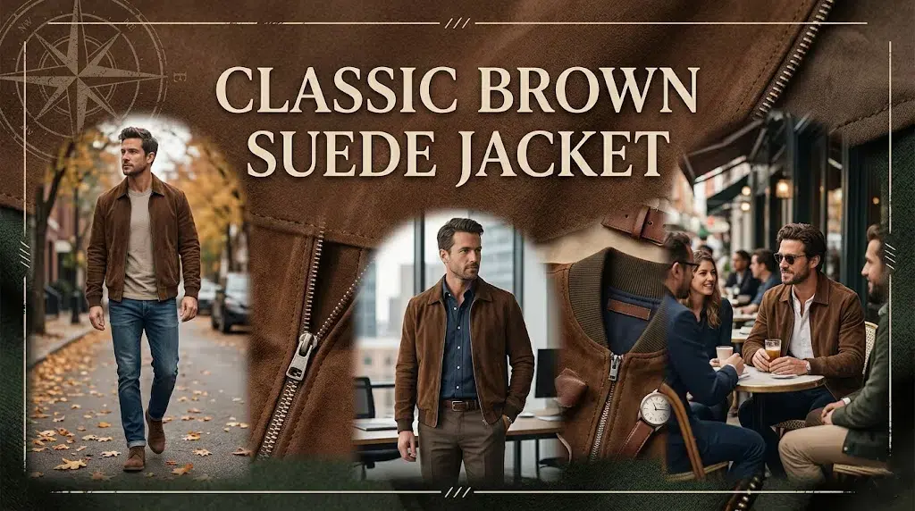 Classic Brown Suede Jacket