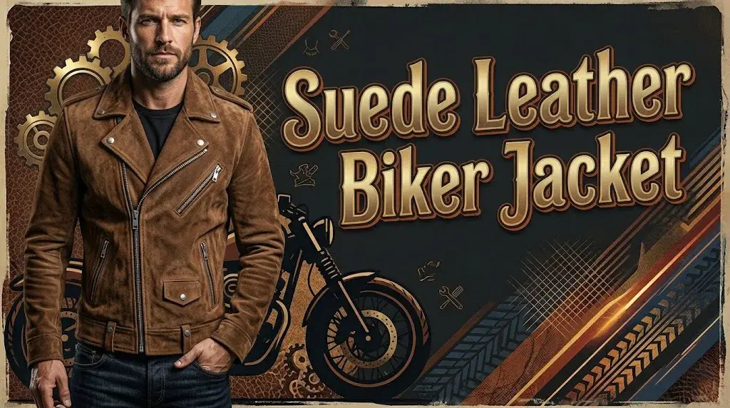 Suede Leather Biker Jacket