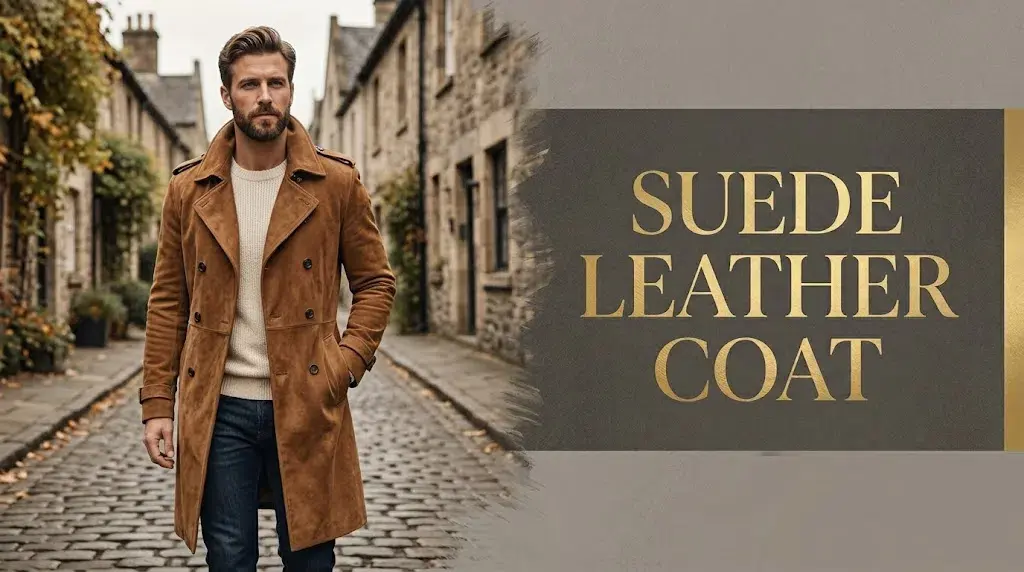 Suede Leather Coat