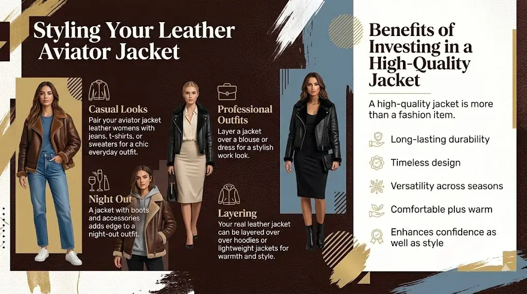 Styling Your Leather Aviator Jacket
