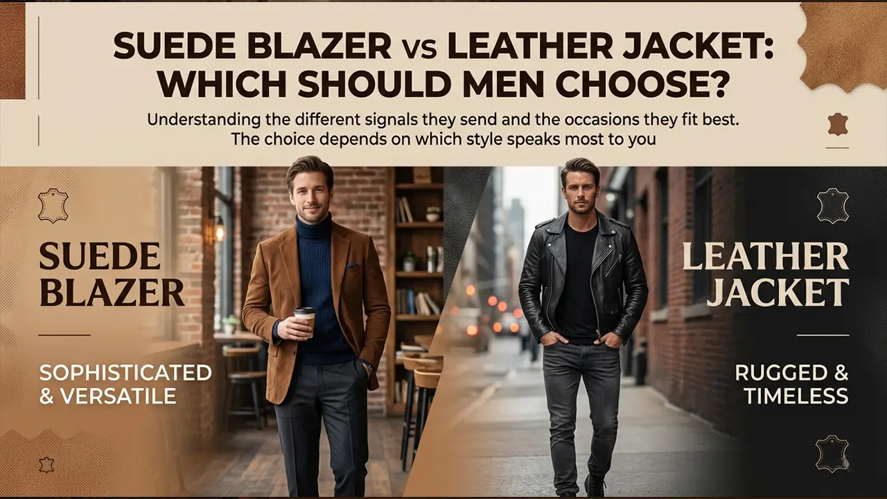 Suede Blazer vs Leather Jacket: Which Should Men Choose?