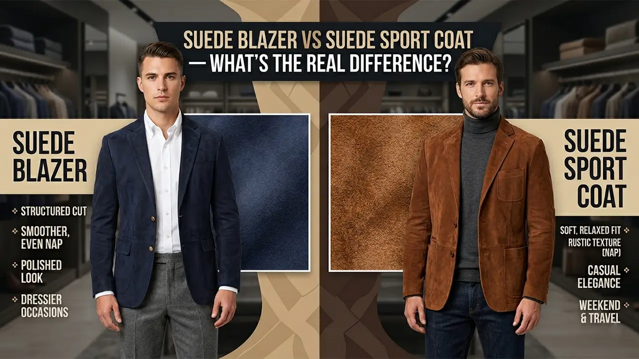 Suede Blazer vs Suede Sport Coat โ What's the Real Difference?