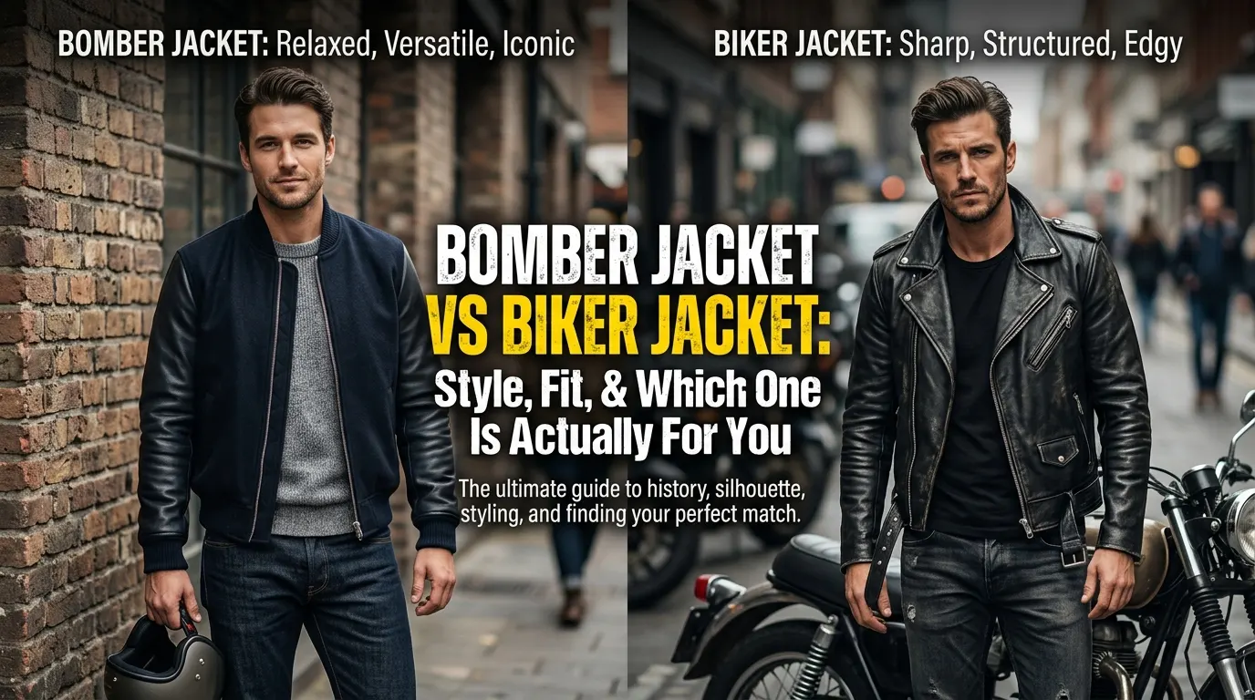Bomber Jacket vs Biker Jacket: Style, Fit and Which One Is Actually For You