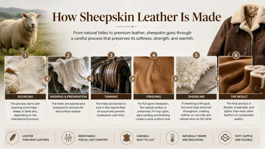 How Sheepskin Leather Is Made