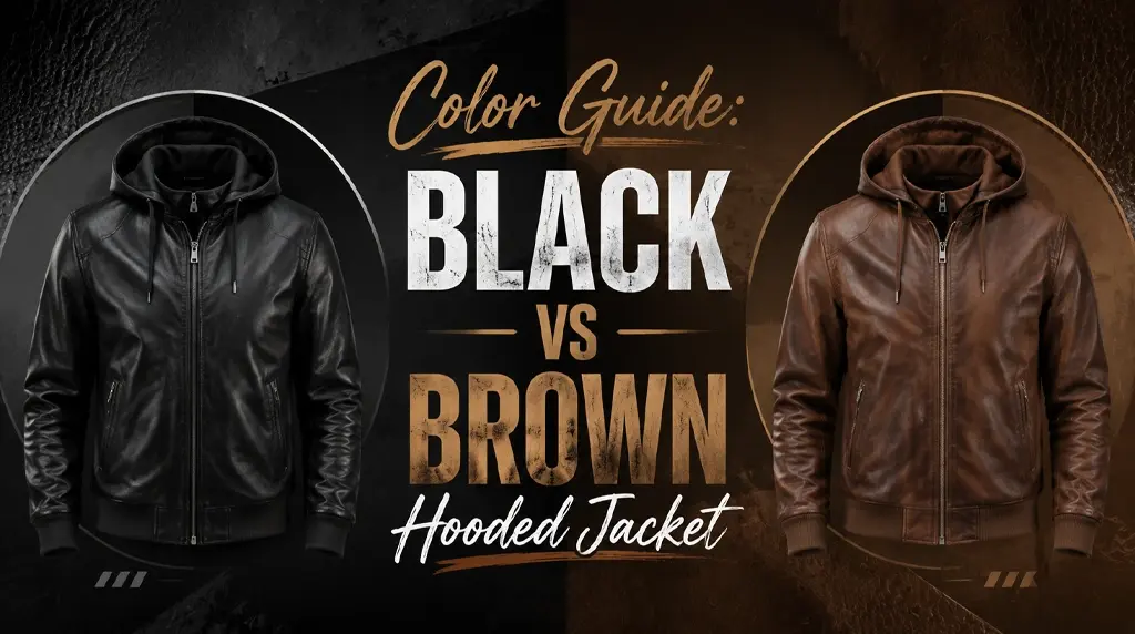 Color Guide: Black vs Brown Hooded Jacket