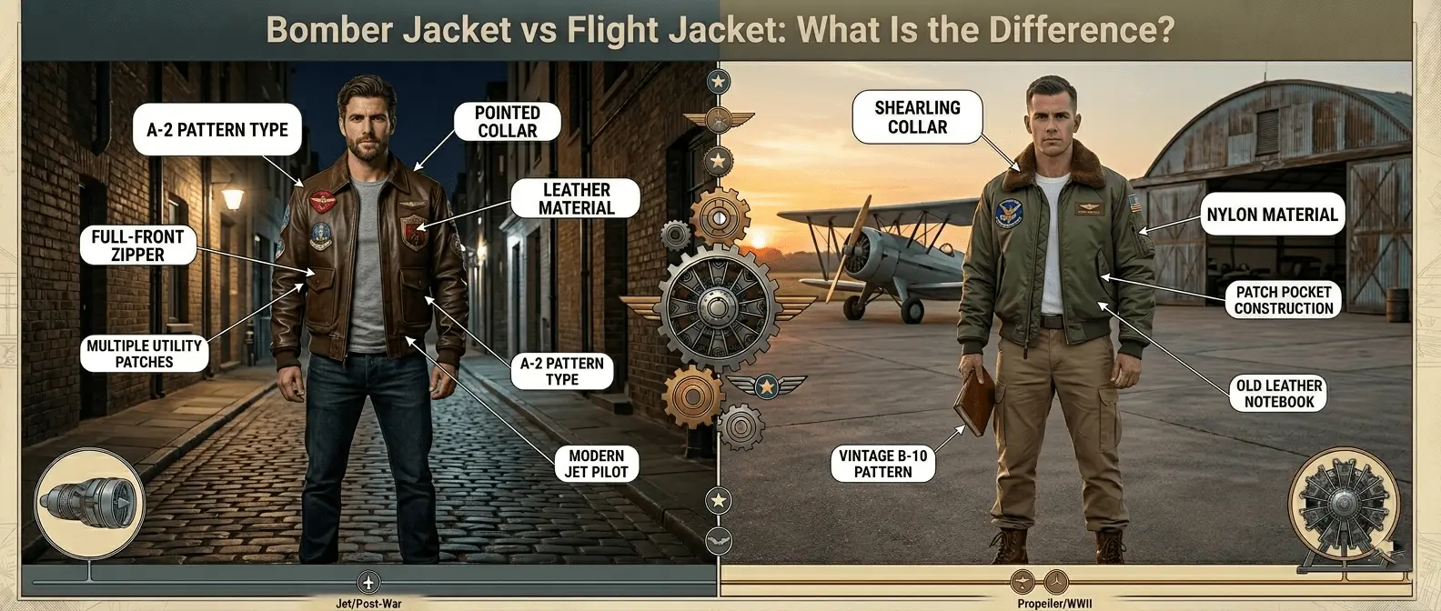 Flight Jacket vs Bomber Jacket: What Is the Difference?