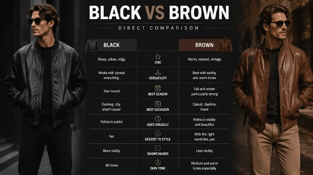 Black vs Brown: Direct Comparison