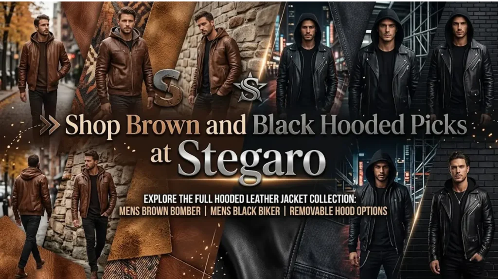 Shop Brown and Black Hooded Picks at Stegaro