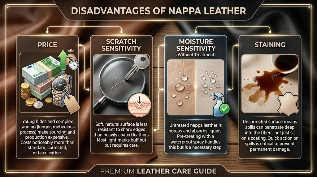 Disadvantages of Nappa Leather