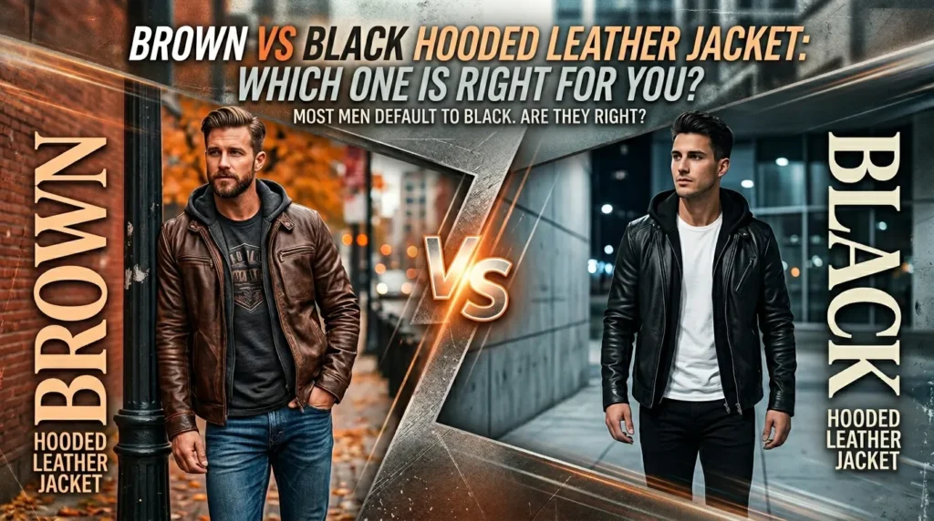 Brown vs Black Hooded Leather Jacket: Which One is Right for You?