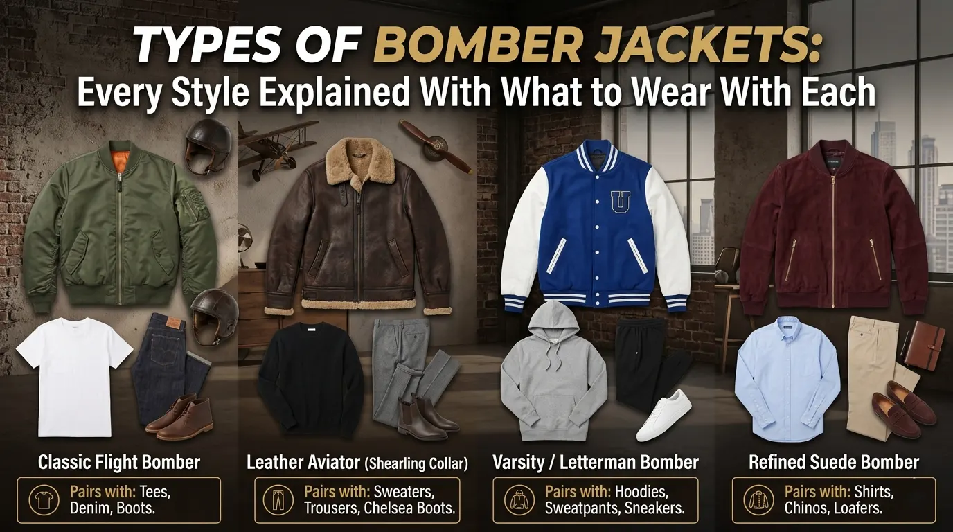 Types of Bomber Jackets: Every Style Explained With What to Wear With Each