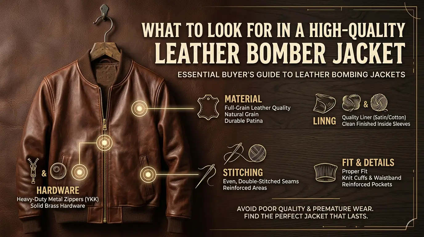 What to Look for in a High-Quality Leather Bomber Jacket