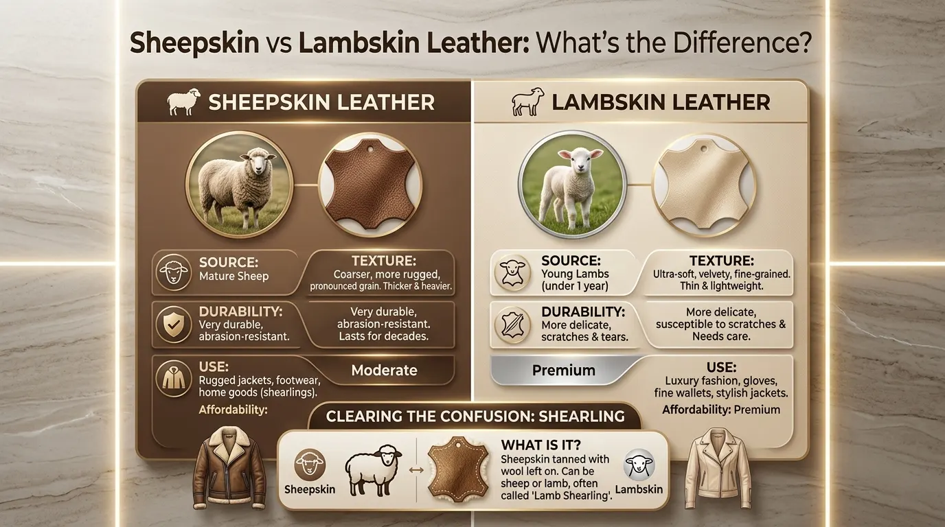 Sheepskin vs Lambskin Leather: What’s the Difference?