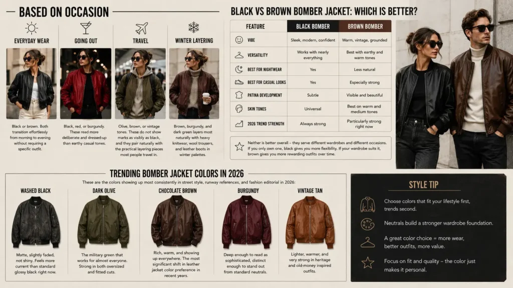 Black vs Brown Bomber Jacket: Which Is Better?