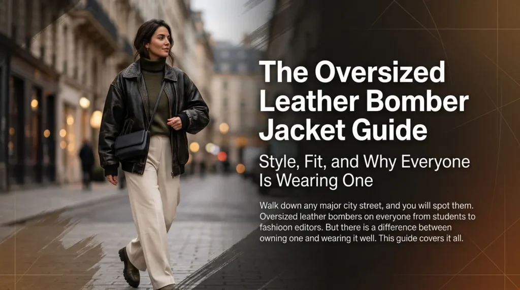 The Oversized Leather Bomber Jacket Guide: Style, Fit, and Why Everyone Is Wearing One