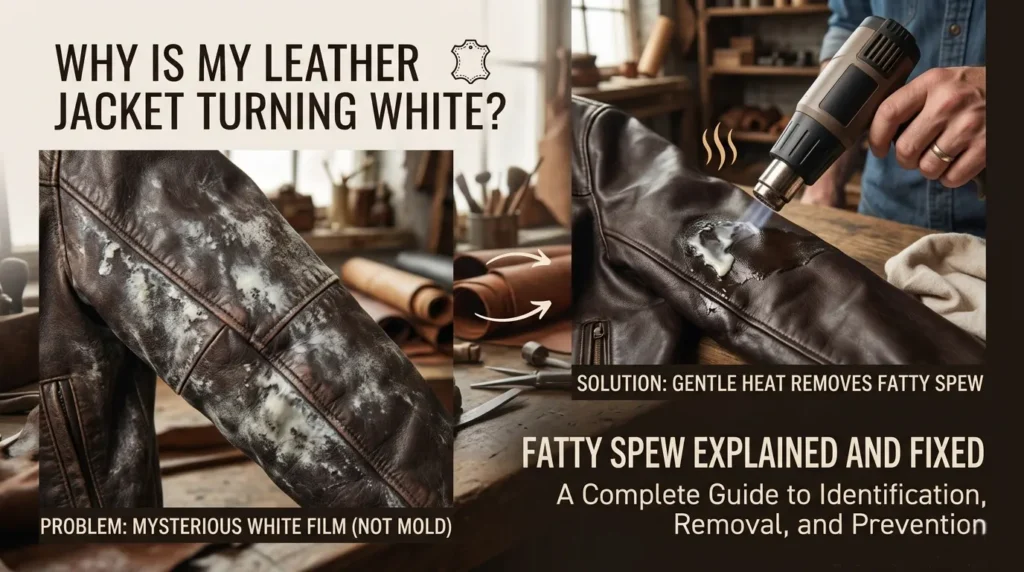 Why Is My Leather Jacket Turning White? Fatty Spew Explained and Fixed