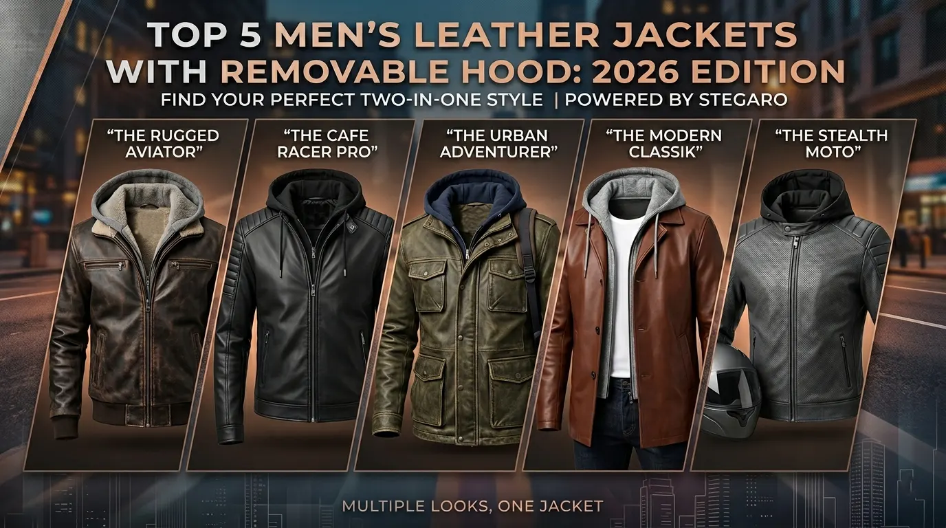 Top 5 Men's Leather Jackets with Removable Hood: 2026 Edition