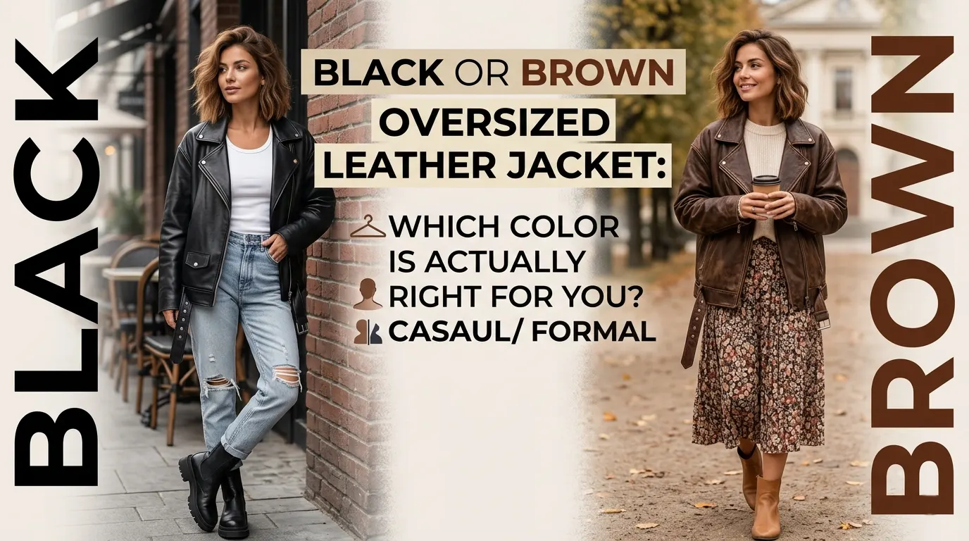 Black or Brown Oversized Leather Jacket: Which Color Is Actually Right for You?