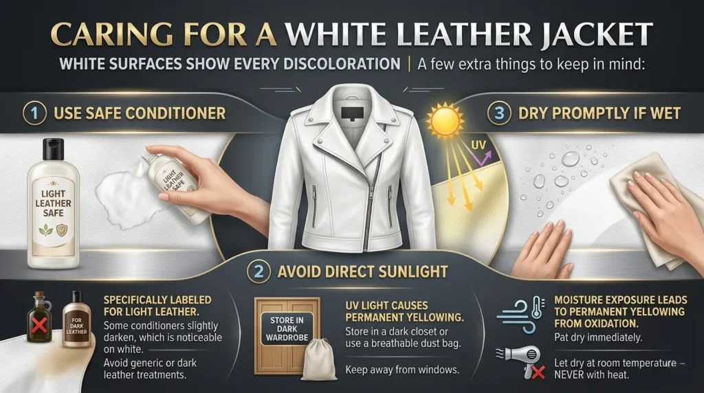 Caring for a White Leather Jacket
