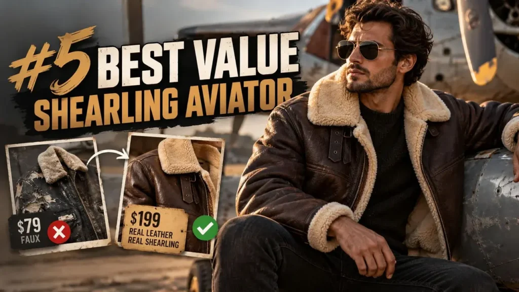 #5 Best Value Shearling Aviator