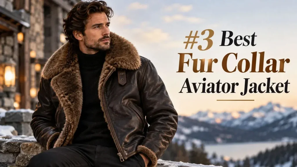 #3 Best Fur Collar Aviator Jacket