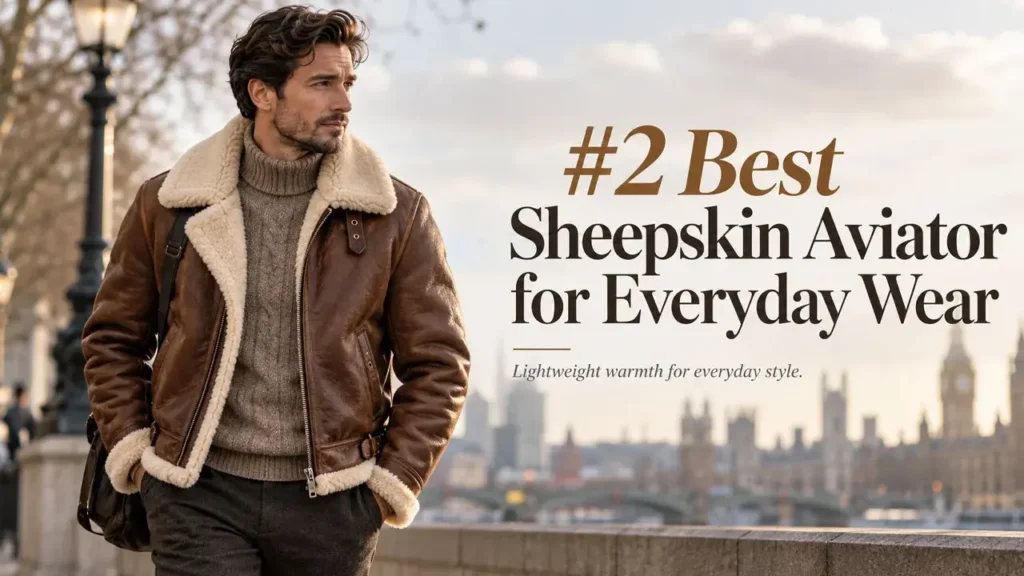 #2 Best Sheepskin Aviator for Everyday Wear