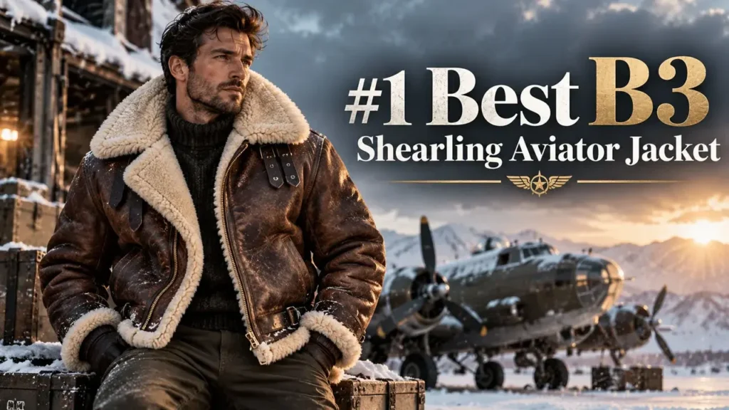 #1 Best B3 Shearling Aviator Jacket
