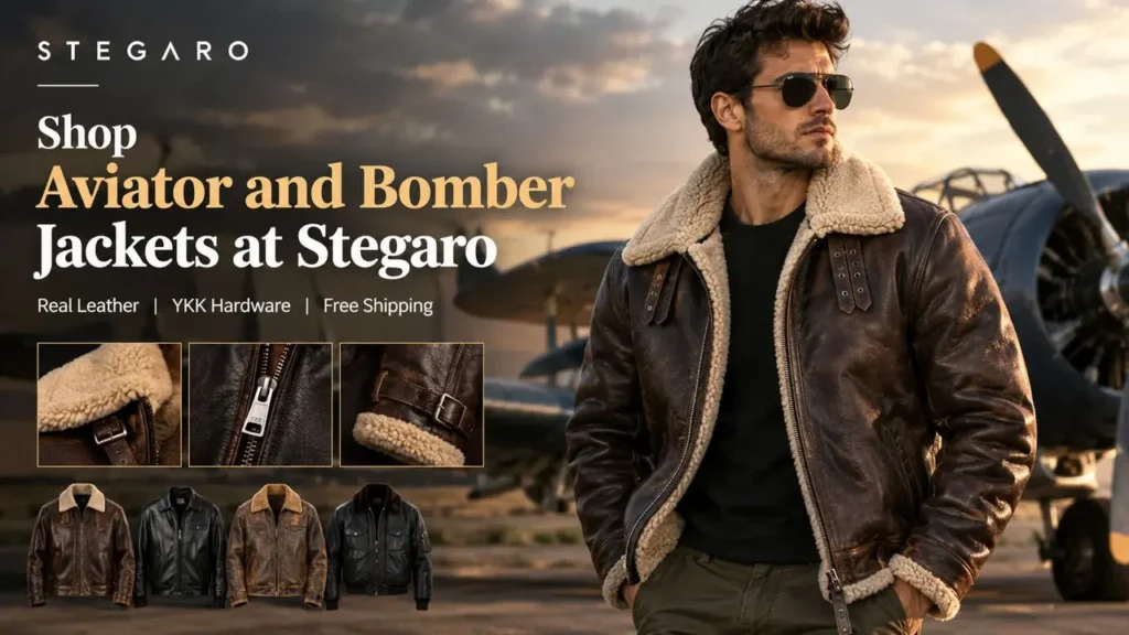 Shop Aviator and Bomber Jackets at Stegaro