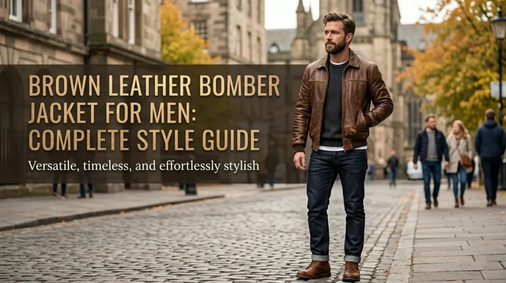 Brown Leather Bomber Jacket for Men: Complete Style Guide
