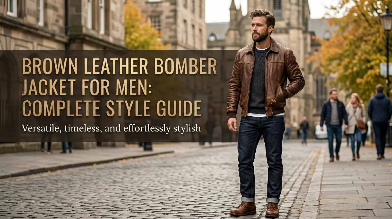 Brown Leather Bomber Jacket for Men: Complete Style Guide
