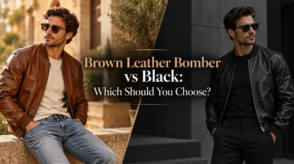 Brown Leather Bomber vs Black: Which Should You Choose?