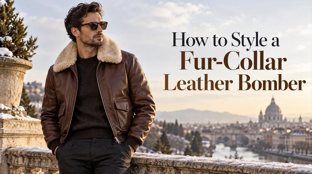 How to Style a Fur-Collar Leather Bomber