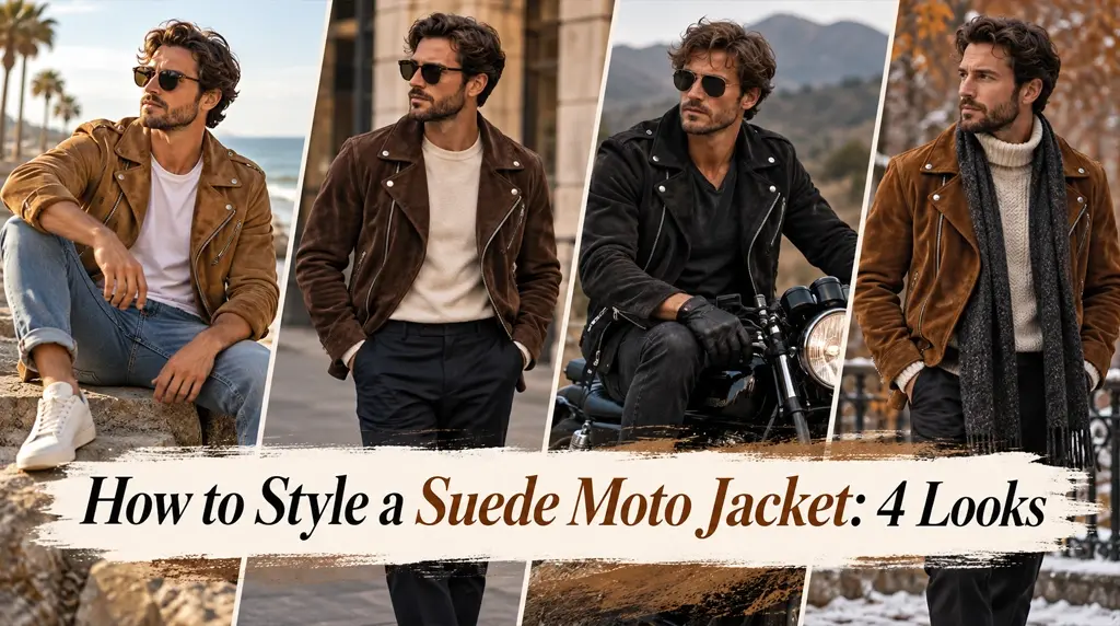 How to Style a Suede Moto Jacket: 4 Looks