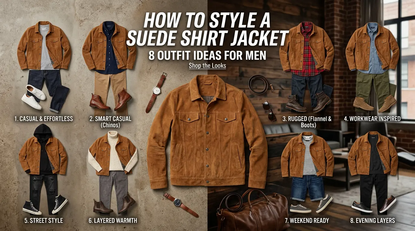 How to Style a Suede Shirt Jacket 8 Outfit Ideas for Men