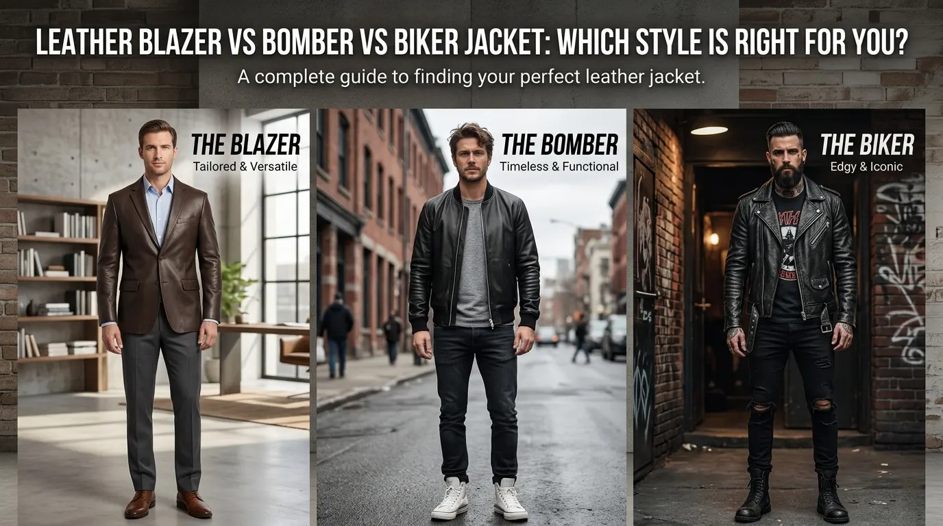 Leather Blazer vs Bomber vs Biker Jacket: Which Style Is Right for You?