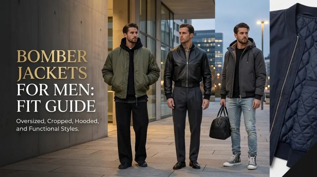 Oversized, Cropped and Hooded Bomber Jackets for Men: Fit Guide