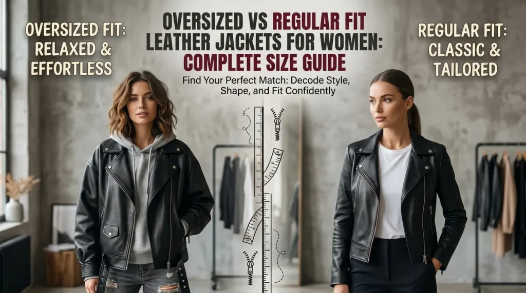 Oversized vs Regular Fit Leather Jackets for Women: Complete Size Guide