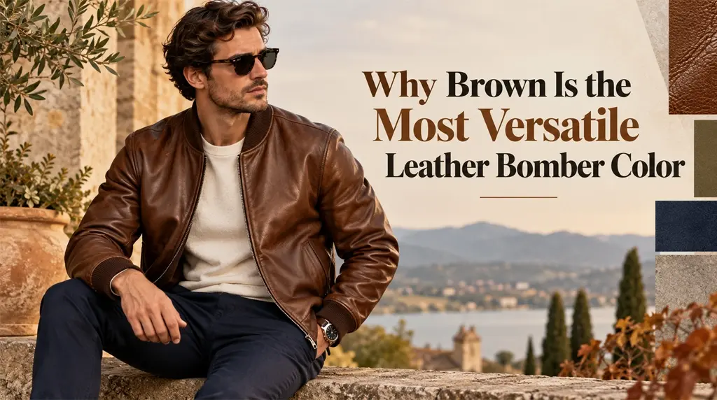 Why Brown Is the Most Versatile Leather Bomber Color