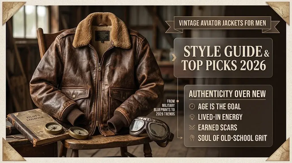 Vintage Aviator Jacket for Men: Style Guide & Top Picks 2026