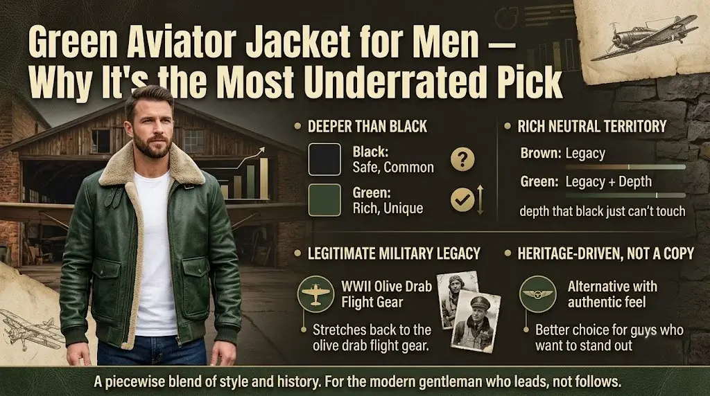 Green Aviator Jacket for Men — Why It's the Most Underrated Pick