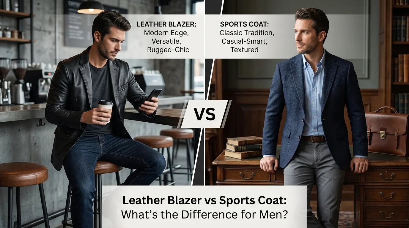 Leather Blazer vs Sports Coat: What's the Difference for Men?