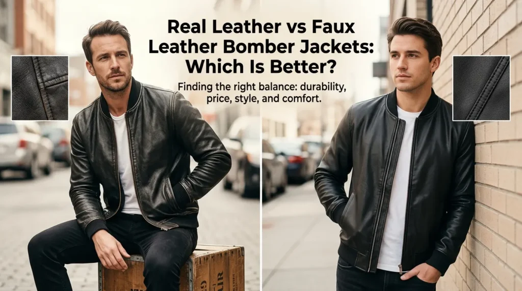 Real Leather vs Faux Leather Bomber Jackets: Which Is Better?