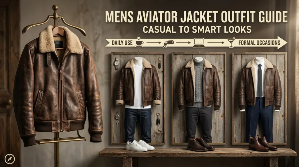 Mens Aviator Jacket Outfit Guide: Casual to Smart Looks