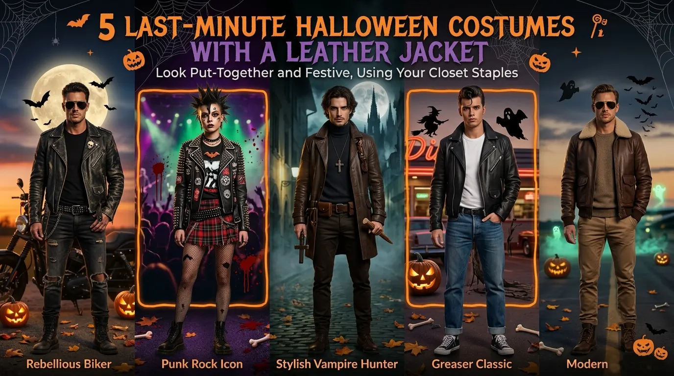 5 Last-Minute Halloween Costumes with a Leather Jacket