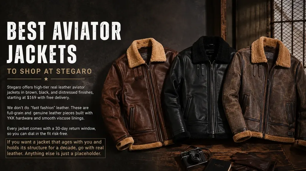 Best Aviator Jackets to Shop at Stegaro