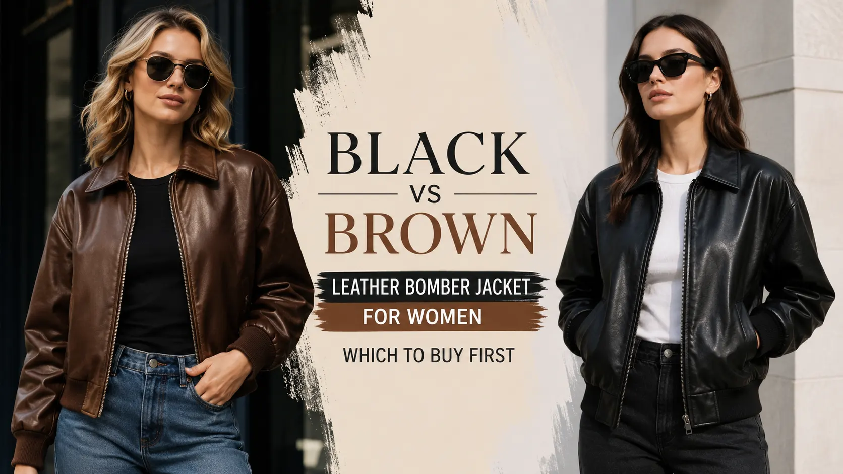 Black vs Brown Leather Bomber Jacket for Women: Which to Buy First