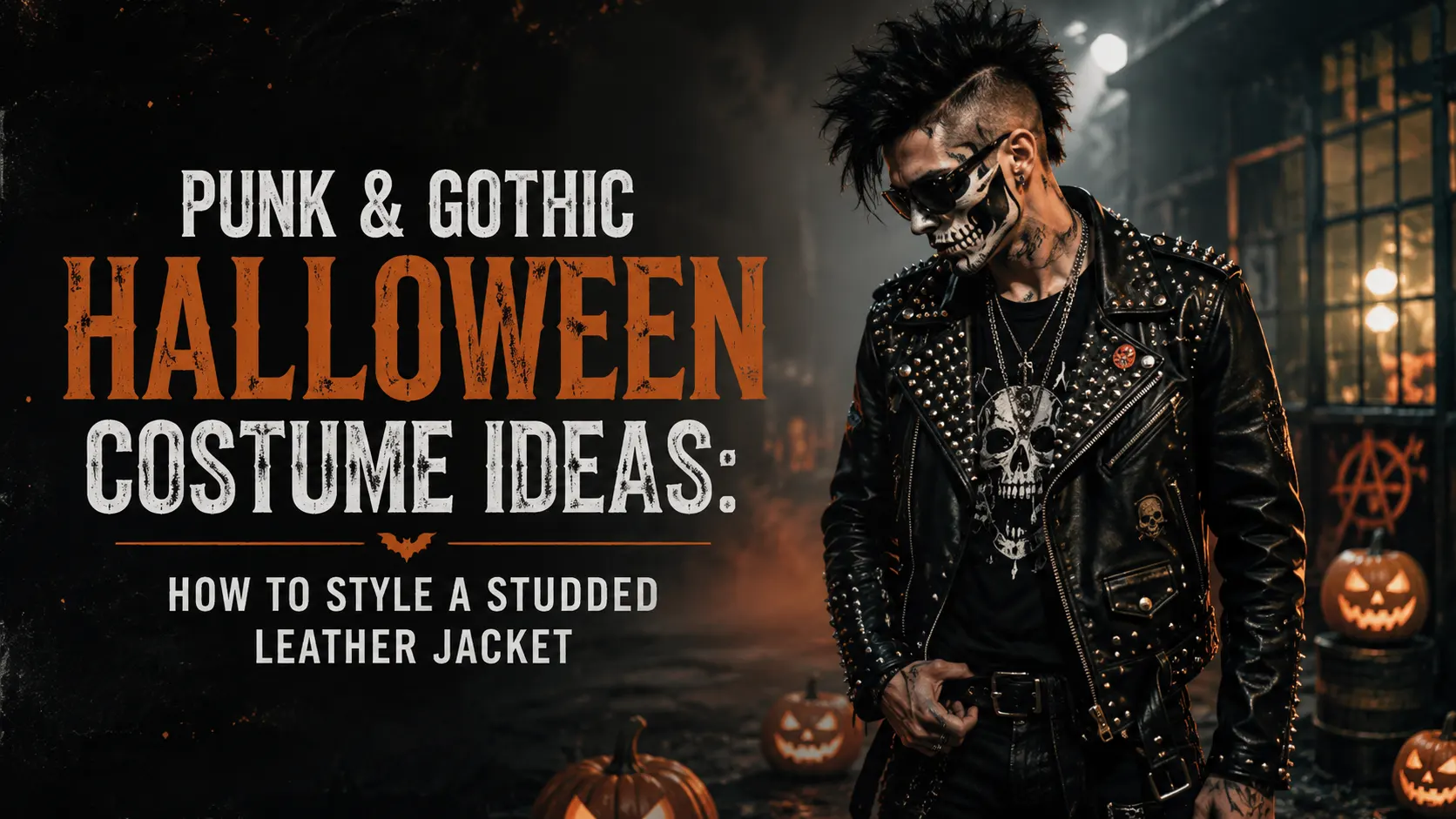 Punk & Gothic Halloween Costume Ideas: How to Style a Studded Leather Jacket