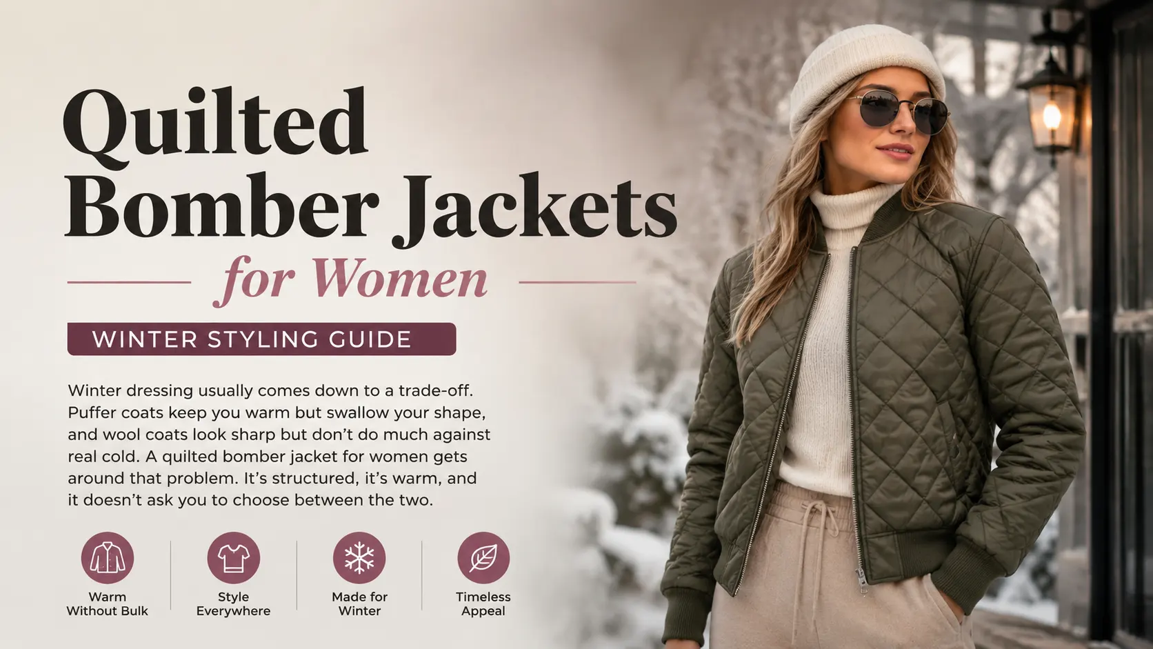 Quilted Bomber Jackets for Women: Winter Styling Guide