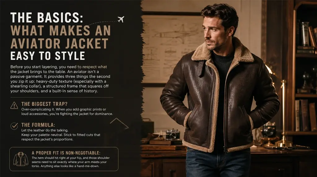 The Basics: What Makes an Aviator Jacket Easy to Style
