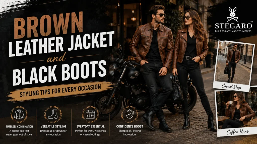 Brown Leather Jacket and Black Boots: Styling Tips for Every Occasion